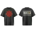 Saint Michael Red Starburst & "SICKENING CEREMONY" Vintage T-Shirt - Black